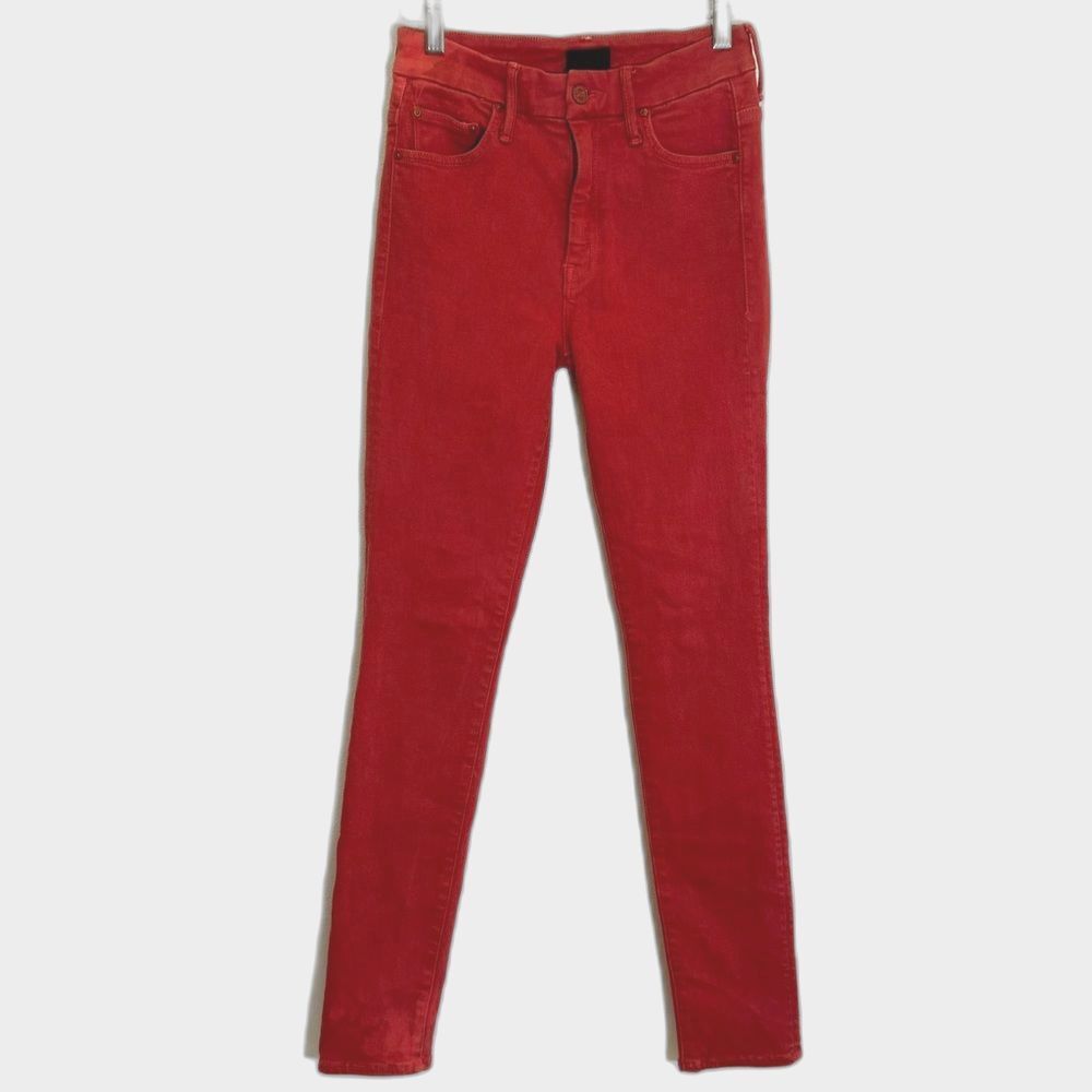 MOTHER - Pop Coral Skinny Jeans Style #1221 - Women's size 25